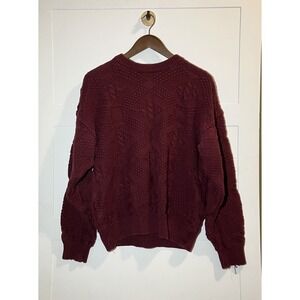 American Eagle Outfitters Men's Large Red‎ Vintage Sweater Fisherman Y2K Grandpa